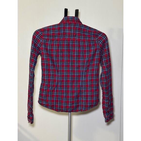 Abercrombie & Fitch Women's Plaid Flannel Long Sleeve Shirt, Size S - Picture 2 of 10